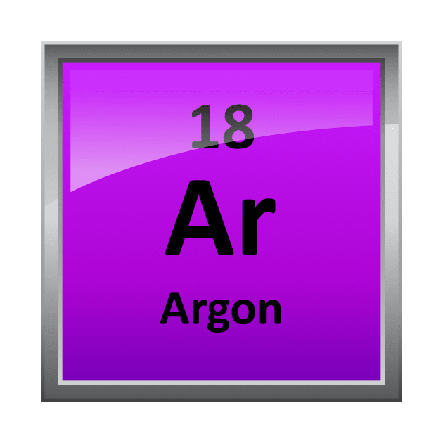 Argon Element Symbol - Periodic Table by sciencenotes