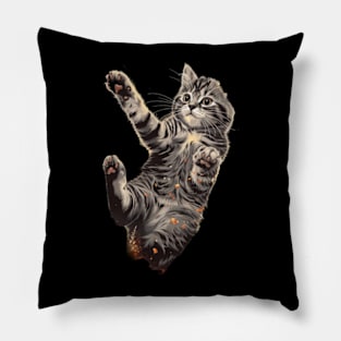 Catzilla Cat Devastation Pillow