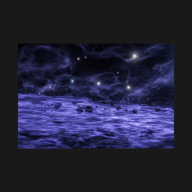 Meteorites in space nebula by 3DVictory