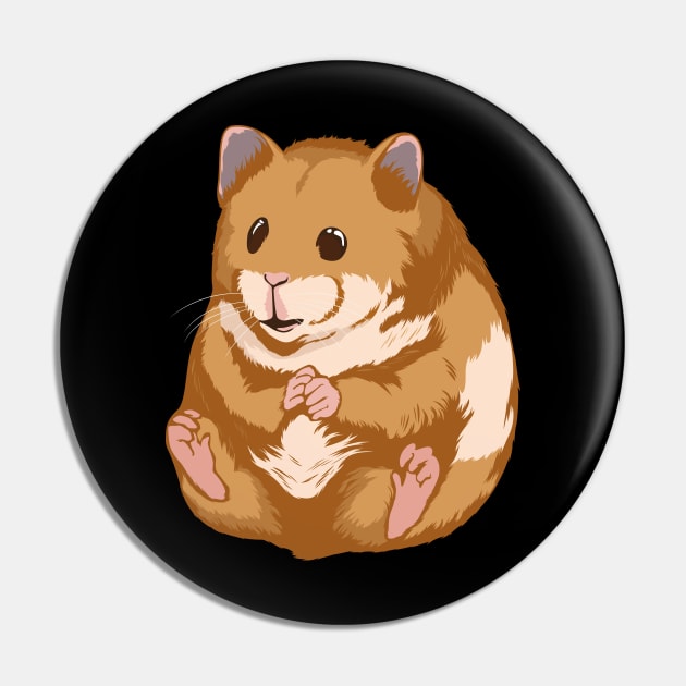 Dwarf Hamster Art Illustration Hammy Pin by TheTeeBee