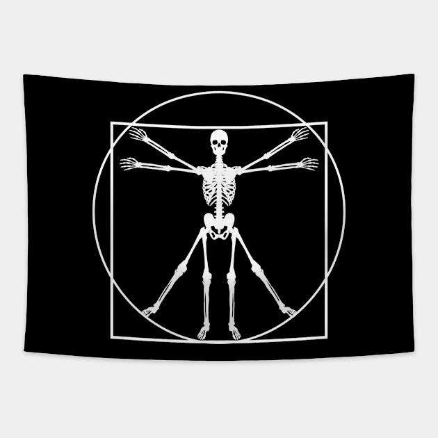 Vitruvian Bones Tapestry by Oolong