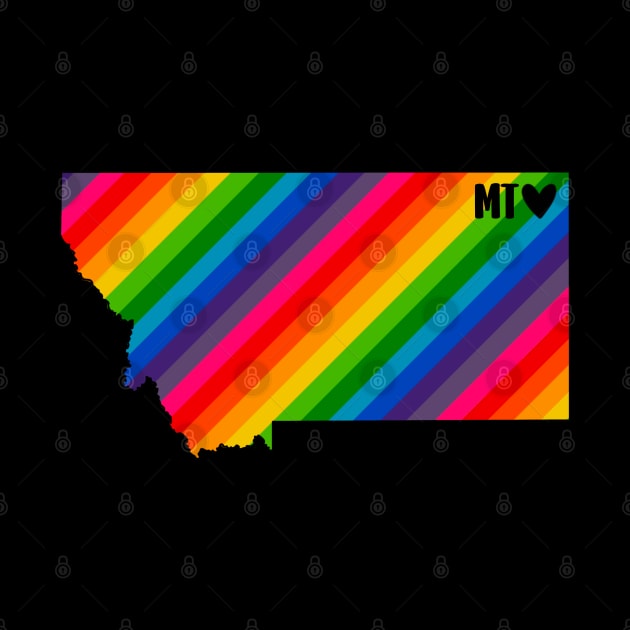 USA States: Montana (rainbow) by LetsOverThinkIt