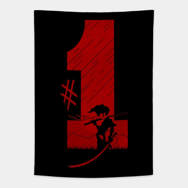 Number 1 Headband Tapestry by LordNeckbeard