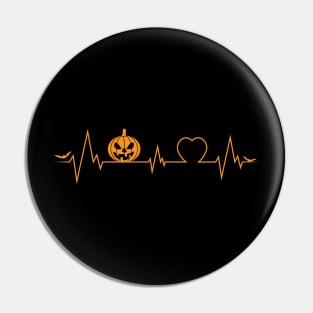 Pumpkin Heartbeat Halloween Pin