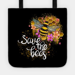 Save the bees love planet earth Tote