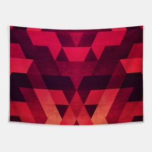 Abstract red geometric triangle texture pattern design (Digital Futrure - Hipster / Fashion) Tapestry