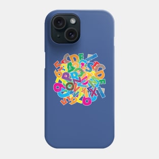 Bright letters and numbers Phone Case
