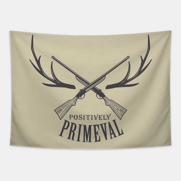 Positively Primeval - badge size for light-colored shirts Tapestry by 5571 designs