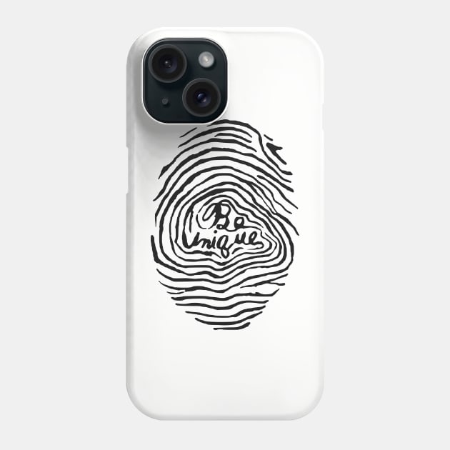 Be Unique Fingerprint Phone Case by HolyCowCreations