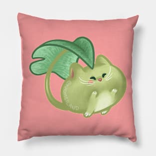 The Jumping Cat Leaf Pillow