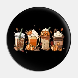 Pumkin Coffee Design Pin