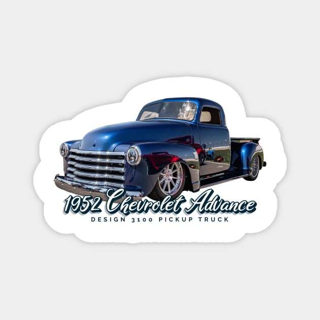 1952 Chevrolet Advance Design 3100 Pickup Truck Magnet by Gestalt Imagery