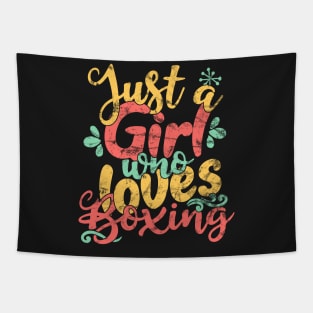 Just A Girl Who Loves Boxing Gift product Tapestry