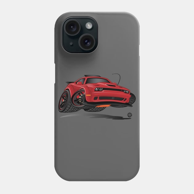 Dodge Challenger R/T Scat Pack Widebody Phone Case by Goin Ape Studios