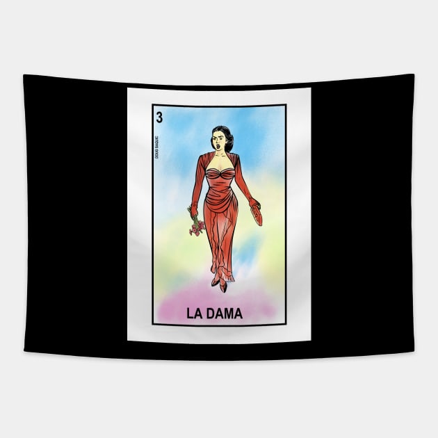 La Dama Loteria Fright Night Tapestry by DougSQ