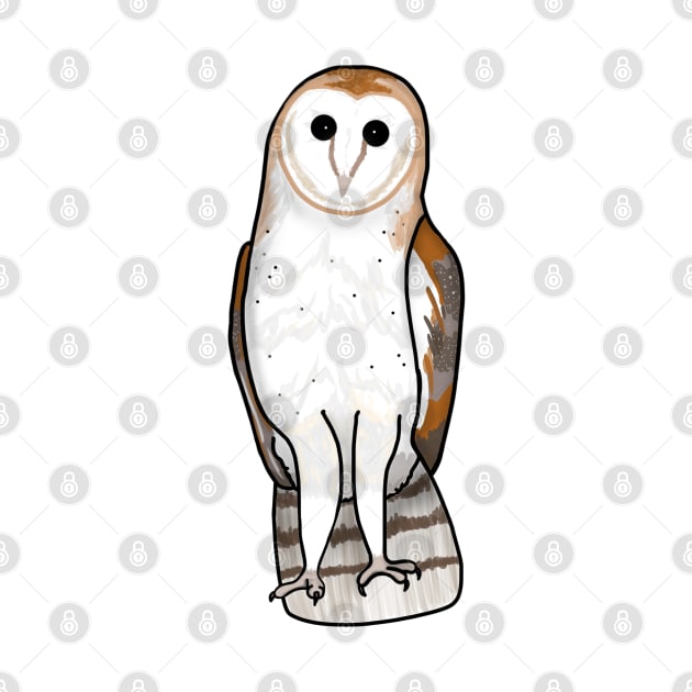 Beautiful Barn Owl (Very Small Print) by Aeriskate