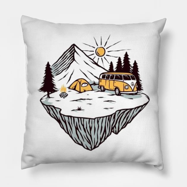 wanderful life2 Pillow by Yurii