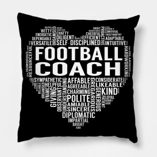 Football Coach Heart Pillow