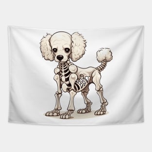 Skeleton Poodle Dog Tapestry