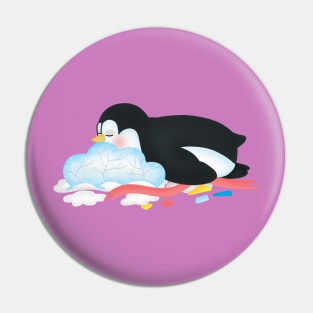 Cute penguin falls asleep after partying Pin