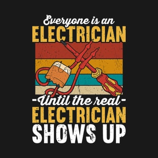 Electrician Funny Electricians Electricity Lineman T-Shirt