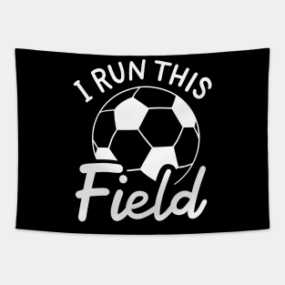 I Run This Field Tapestry