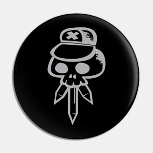 skull hat Pin