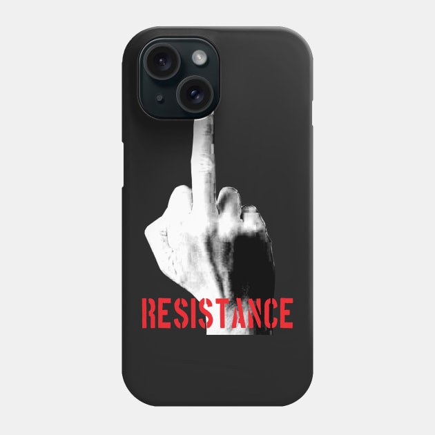 Resistance Middle Finger Phone Case by artpirate