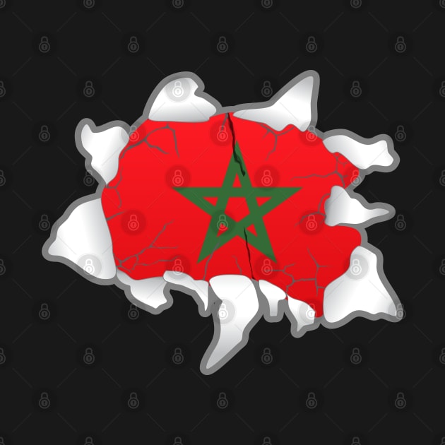 one Morocco One Flag Proud Heartbeat of Unity: Embracing One Morocco by Mirak-store 