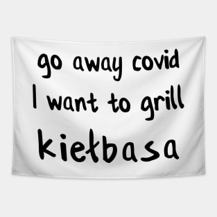 grill kiełbasa - Polish design against covid Tapestry