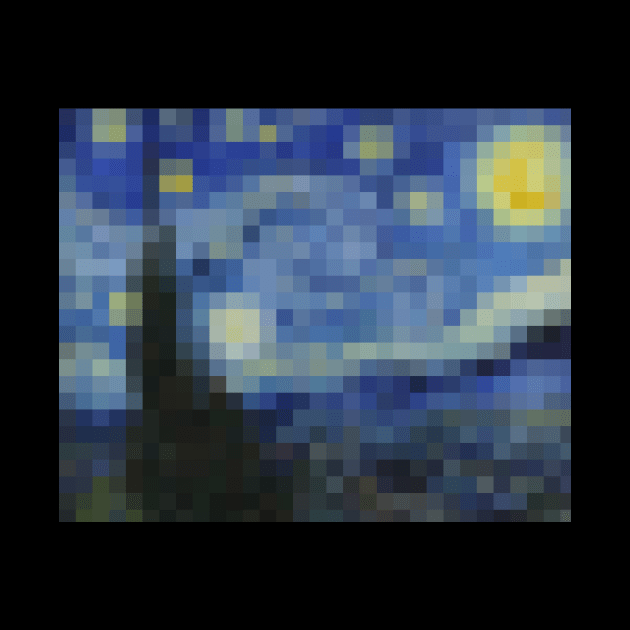 Van Gogh Starry Night - Pixel Art by shamila