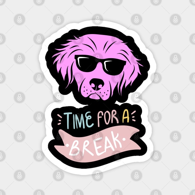 Time break dog Magnet by redsunflower