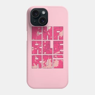 Charleroi, Hainaut, Belgium City Map Typography - Blossom Phone Case