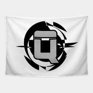 Futuristic Modern Letter Q Tapestry