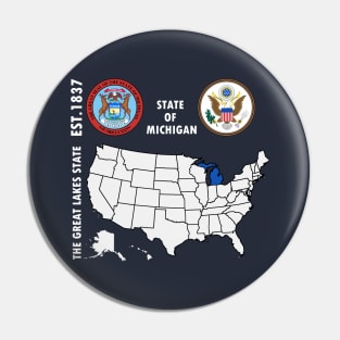 State of Michigan Pin