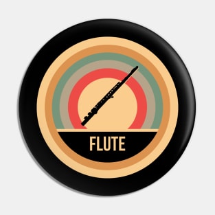 Retro Vintage Transverse Flute Gift For Flutists Pin