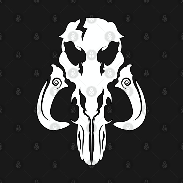 Mando Mythosaur Skull White by ArticArtac