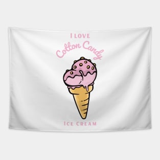 I Love Cotton Candy Ice Cream Tapestry