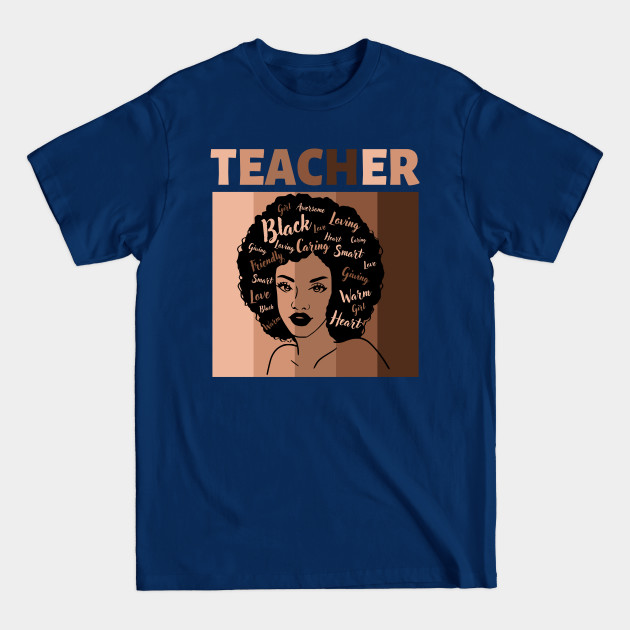 Disover Black Smart Teacher Afro Love Melanin of African American - Black History Month African American - T-Shirt