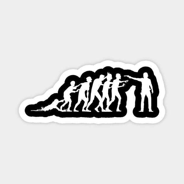 Zombie Evolution - Zombies Magnet by fromherotozero