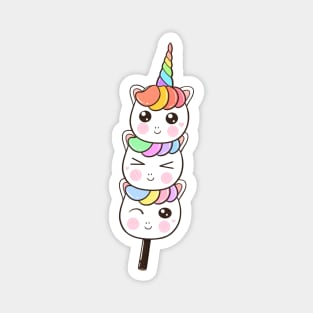 Kawaii unicorn food Magnet