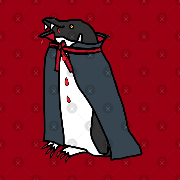 Halloween Horror Vampire Penguin by ellenhenryart