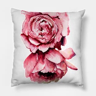 Two Pink Peonies Pillow