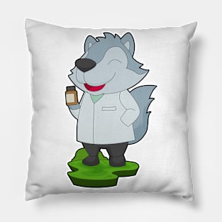 Wolf Doctor Medicine Pillow