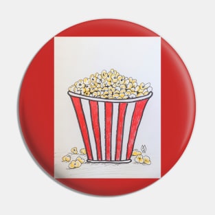 Bucket of Popcorn Pin