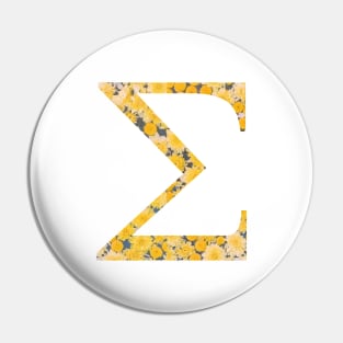 Sigma Sorority Sunflower Sticker Pin