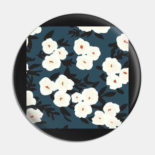 White Flowers Pin