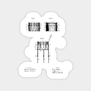 Snare Drum Vintage Patent Drawing Magnet