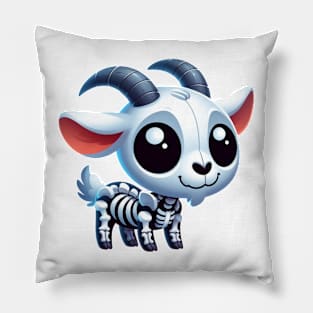 Cute Goat Skeleton Ghost Pillow