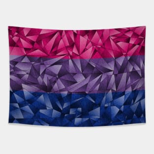 Abstract Fractal Triangles Bisexual Pride Flag Pattern Tapestry